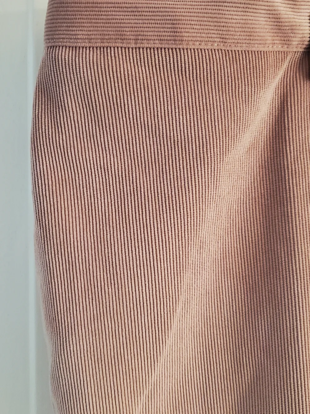 Alfred Dunner Petite Blush Ribbed Pants - Picture 4 of 5